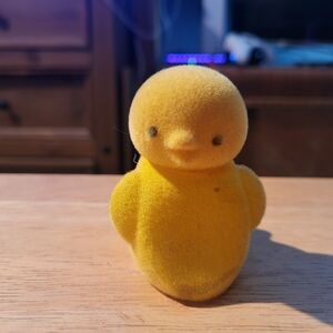 Vintage 70s Avon Flocked Chick Hello Sunshine Bottle Empty